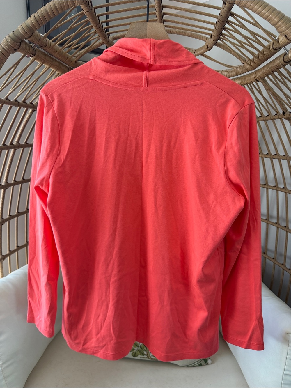 L.L Bean Suprima Cotton Cardigan Size Large Regular - Picture 2 of 3